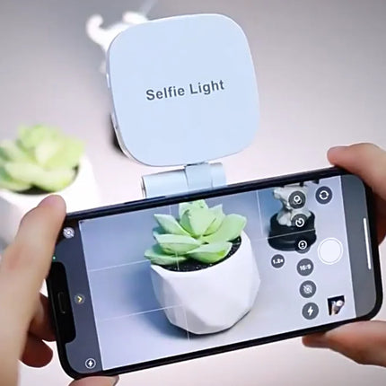 360° Rotation Magnetic Phone Selfie Light 3 Color with Makeup Mirror Mobile Phone Fill Light Dimmable Portable
