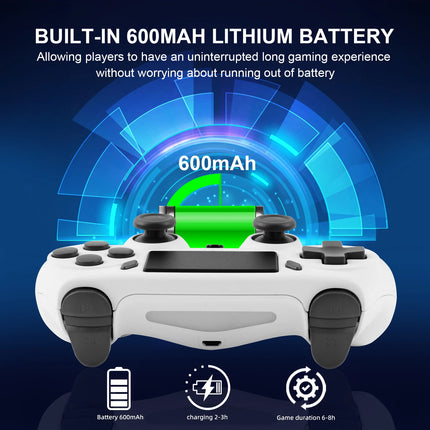 GAMINJA Wireless Gamepad With 6-axis Gyroscope PC Joystick Touchpad Dual Vibration For PS4 PS3 PC Multi-function Controller