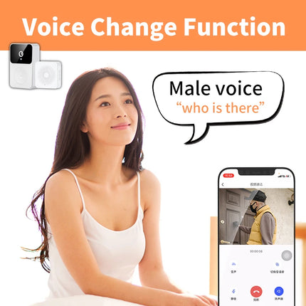 HD Doorbell Outdoor Door Bell Wireless WiFi Camera Security Night Vision Video Intercom Voice Change For Home Monitor Door Phone