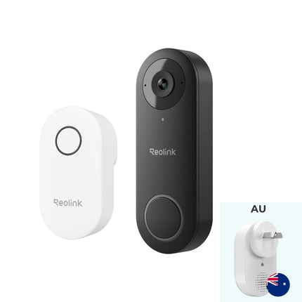 REOLINK Video Doorbell WiFi Camera 2K+ Wired Outdoor Dual Wi-Fi 4:3 Wide View Smart Detection Front Door Home Security Chime V2