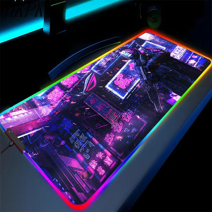 Black Mouse Pad, Gaming Mouse Pad, Anime Gaming Pad, Gaming Rug, Computer XXL Cute Mouse Pad, Large Gaming Keyboard Rug.