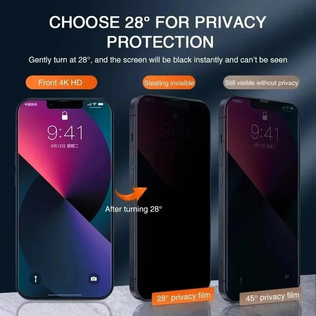 1-3Pcs Privacy Screen Protector for IPhone 18 17 14 11 12 13 15 16 Pro Max 12 13 Mini 14 15 16 Plus XR Anti-spy Tempered Glass