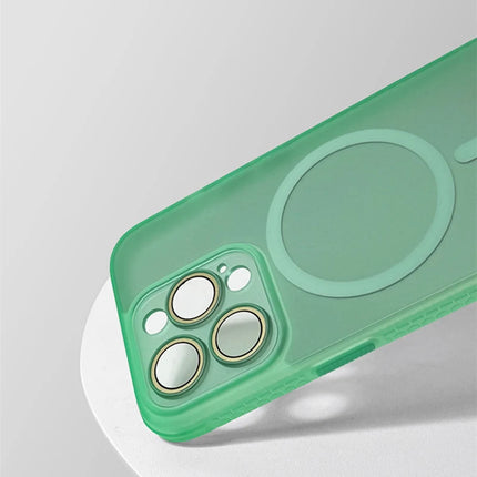 Frosted Translucent for MagSafe Phone Case for iPhone 14 16 Pro Max 15 Pro 13 11 12 Trendy Wireless Charging Shockproof Cover